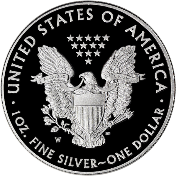 1 OZ AMERICAN SILVER EAGLE PROOF CAPSULE ONLY - Reverse