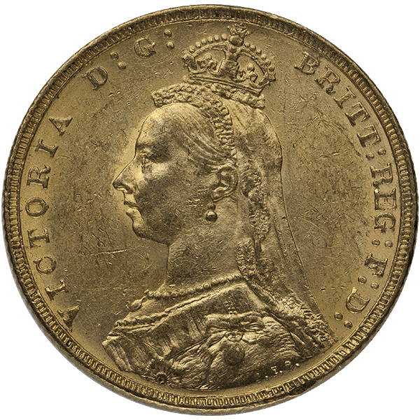ENGLISH GOLD SOVEREIGN OLD QUEEN - Obverse