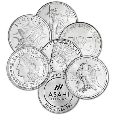 1 oz Pure Silver Round - Design Varies