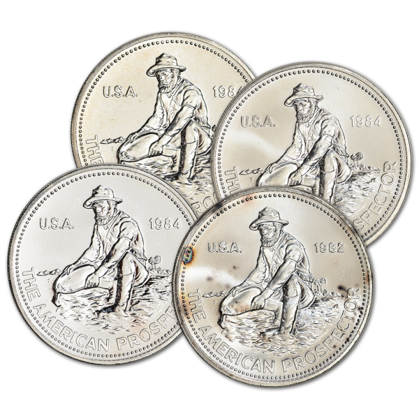 1 OZ SILVER ENGELHARD PROSPECTOR ROUND - Obverse
