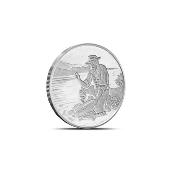 1 OZ SILVER ROUND GOLD PANNER DIVISIBLE - Obverse