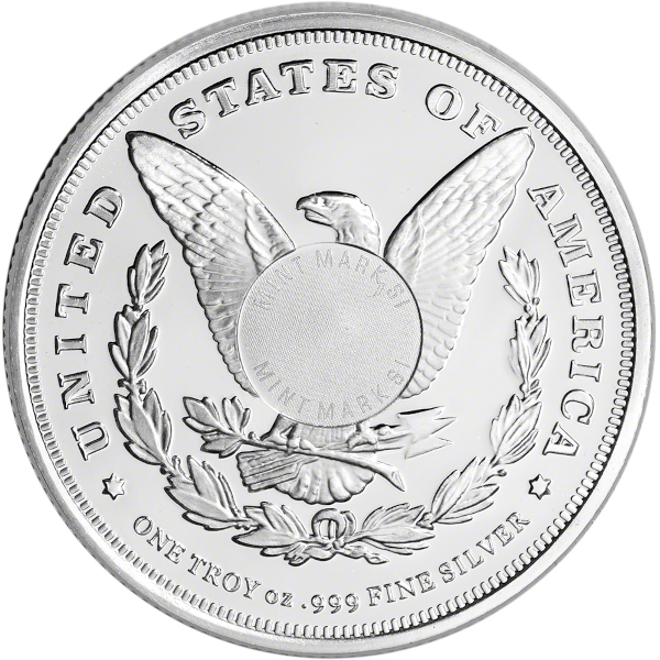 1 OZ SILVER ROUND MORGAN DOLLAR SUNSHINE MINT - Reverse