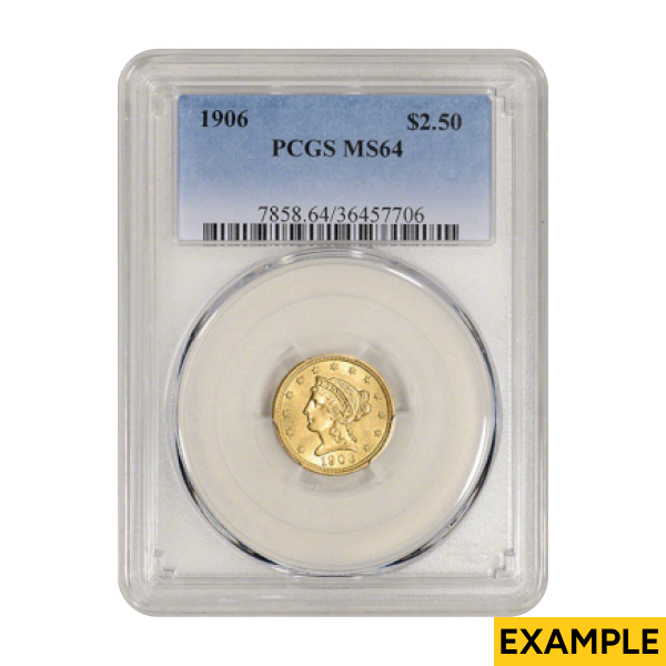 $2.5 U.S. GOLD LIBERTY PCGS65