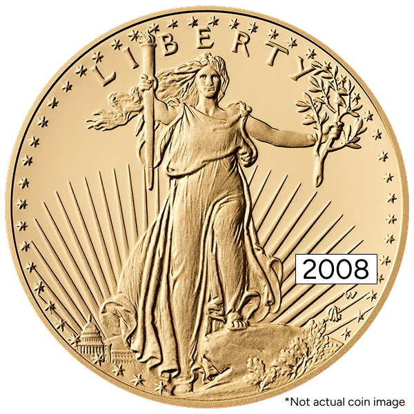 2008 1/2 OZ AMERICAN GOLD EAGLE NGC MS70