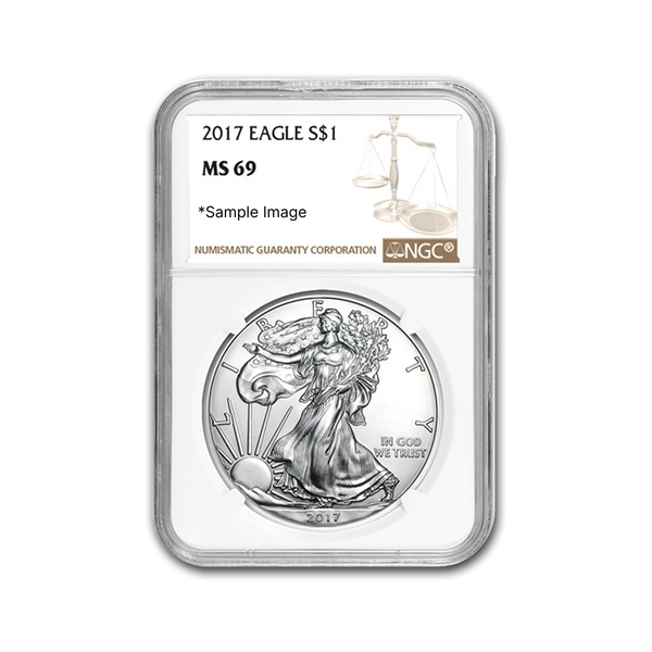 2017 1 oz Silver Eagle NGC MS69