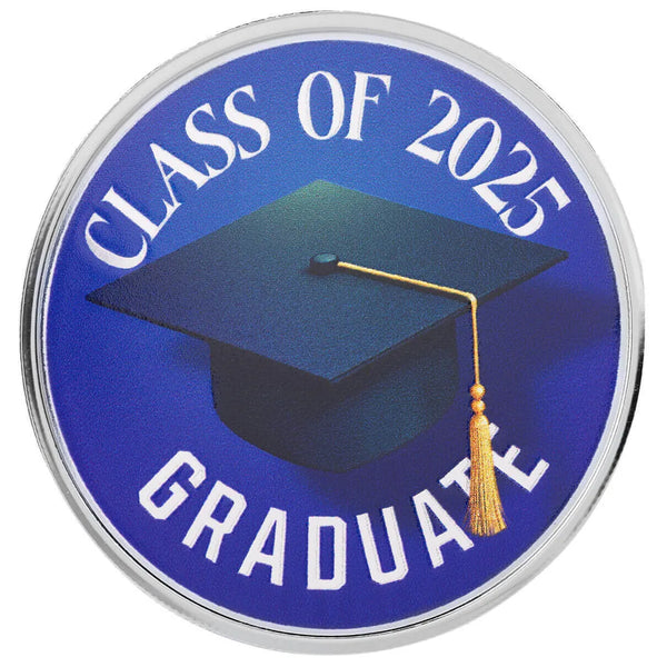 Class of 2025 | Classic Navy Cap 1 oz Silver Colorized Round