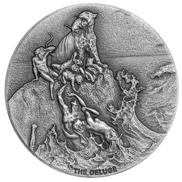 2022 Biblical Series 'The Deluge' 2 oz Silver Antique Coin