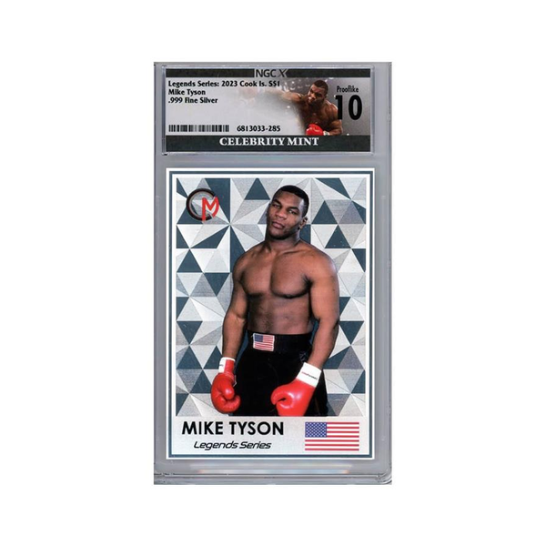 Mike Tyson 2023 3 Gram Pure Silver Legal Tender Trading Coin NGCX