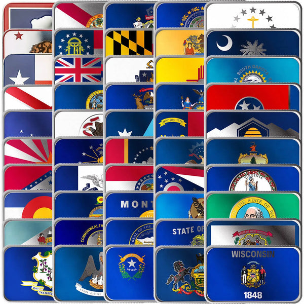 50 State Flags 1 oz Silver Color Bar Set