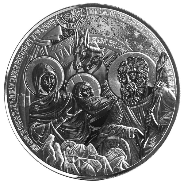 The Bethlehem Nativity 5 oz Silver Christmas Round