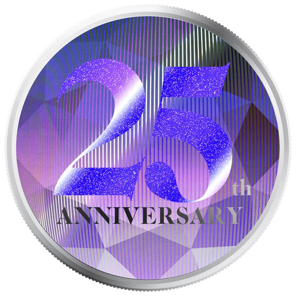 25th Anniversary 1 oz Silver Christmas Round