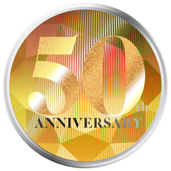 50th Anniversary 1 oz Silver Christmas Round