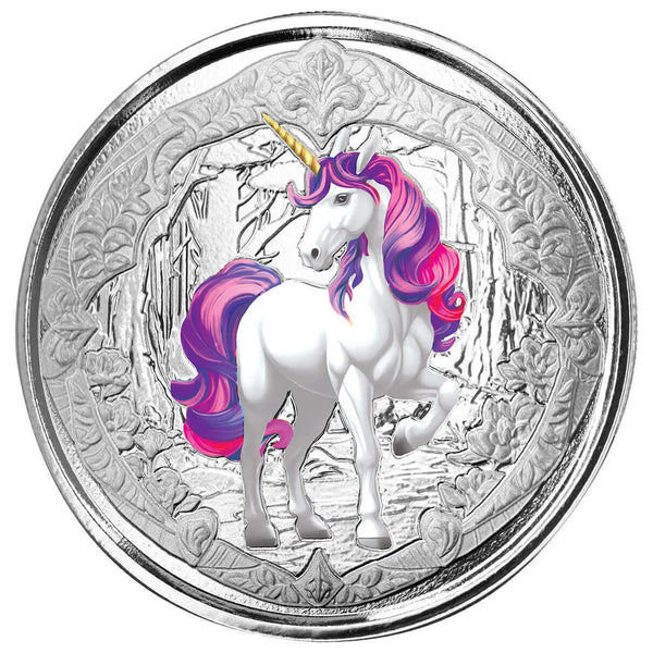 2024 Fiji Unicorn "Veloria" 1 oz Silver Colorized Coin