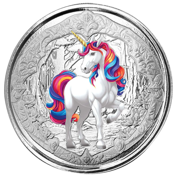 2024 Fiji Unicorn "Blossom" 1 oz Silver Colorized Coin
