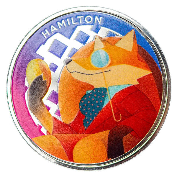 Scottsdale Crew Hamilton the Fox 1 oz Silver Color Round