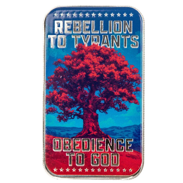 Americana | Rebellion to Tyrants 1 oz Silver Colorized Bar