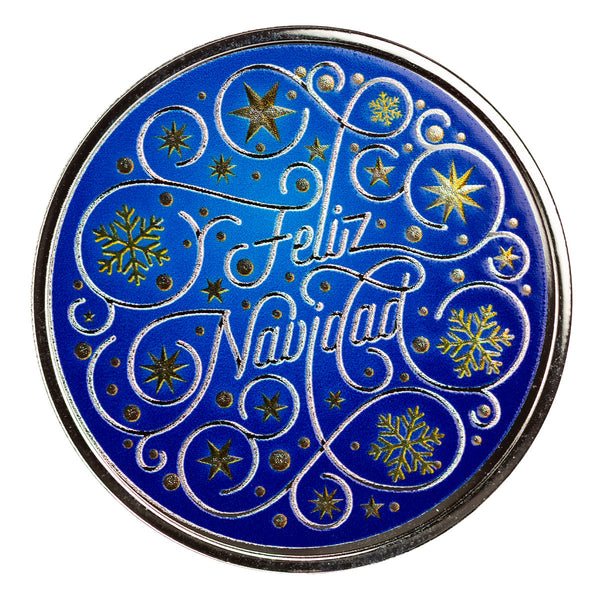 Feliz Navidad 1 oz Silver Christmas Round