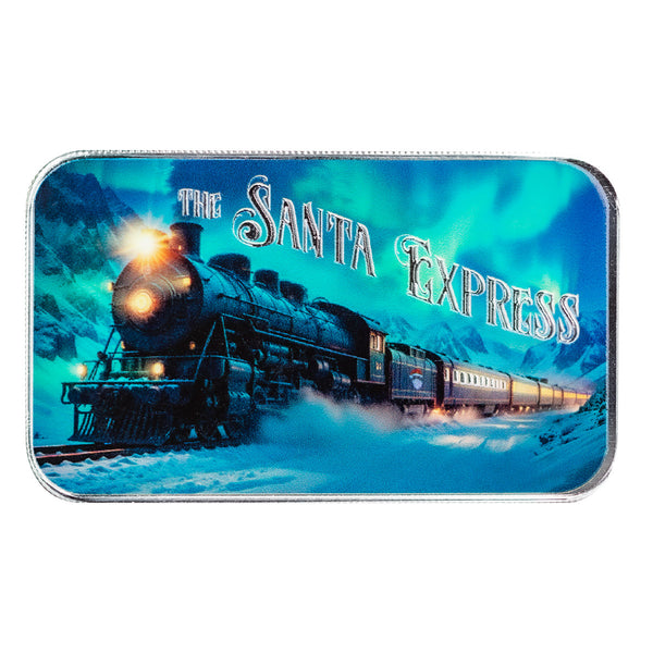 The Santa Express 1 oz Silver Christmas Bar