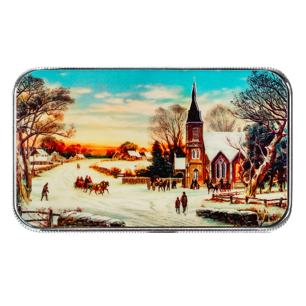 Christmas Morning 1 oz Silver Christmas Bar
