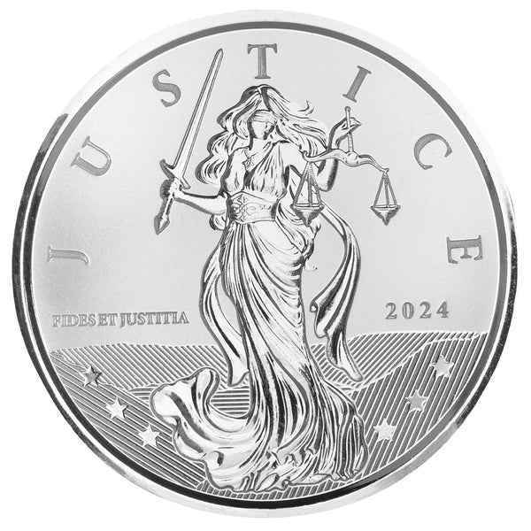 2024 Gibraltar Lady Justice 1 oz Silver Coin