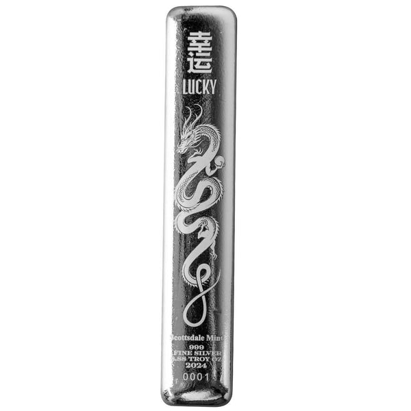 2025 Lucky Dragon 8.88 oz Silver Cast Bar