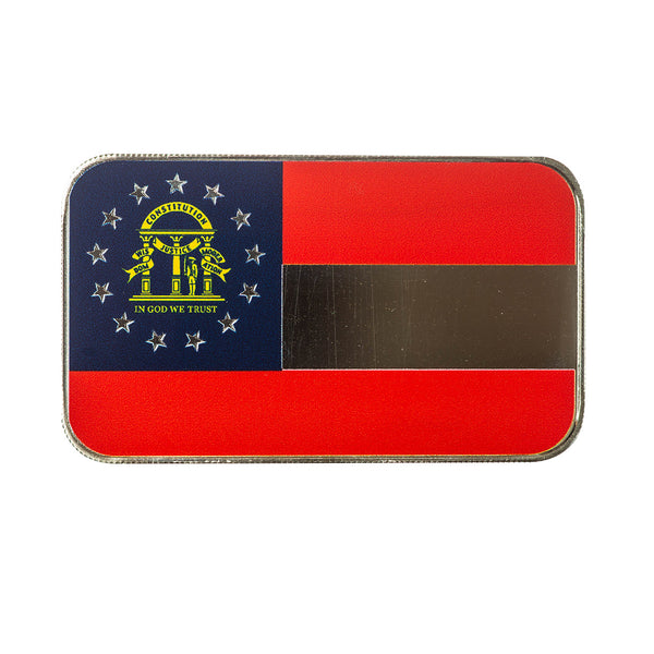 Georgia State Flag 1 oz Silver Color Bar