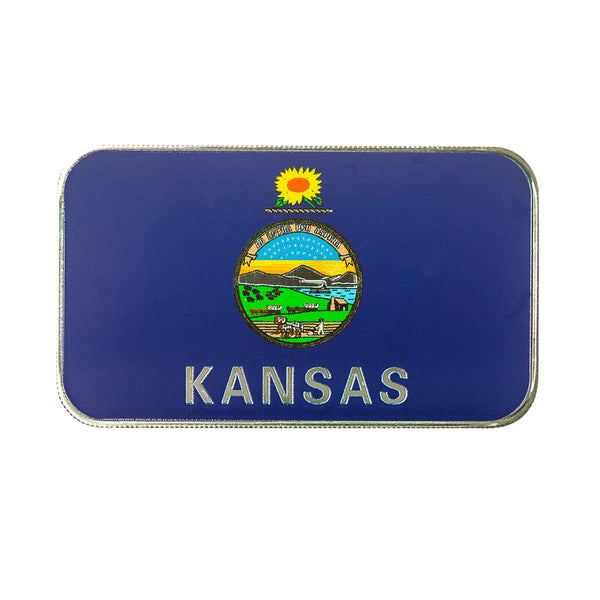 Kansas State Flag 1 oz Silver Color Bar