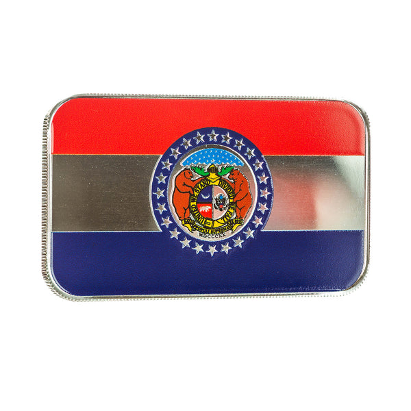 Missouri State Flag 1 oz Silver Color Bar