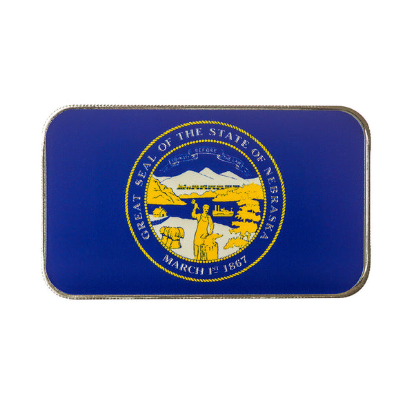 Nebraska State Flag 1 oz Silver Color Bar