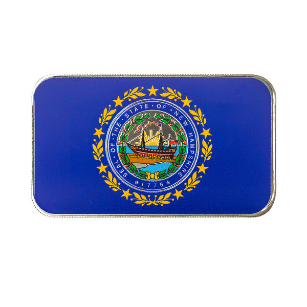 New Hampshire State Flag 1 oz Silver Color Bar