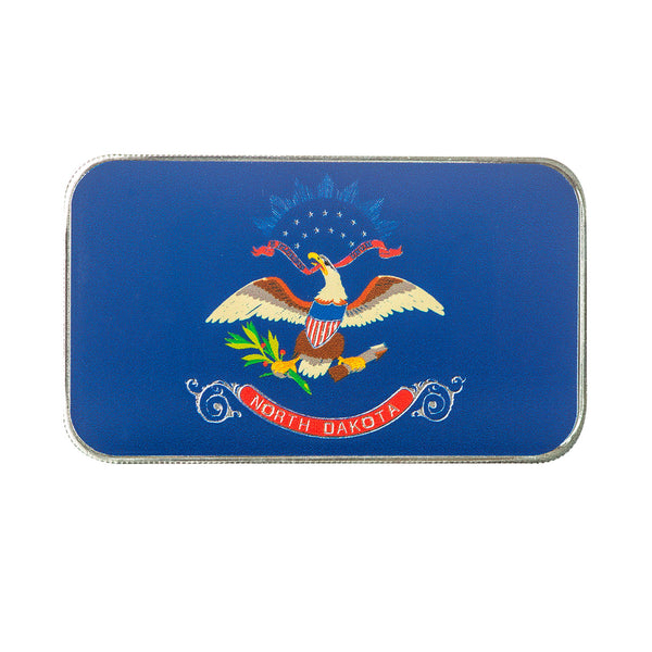 North Dakota State Flag 1 oz Silver Color Bar