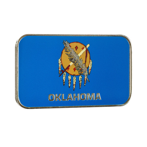 Oklahoma State Flag 1 oz Silver Color Bar
