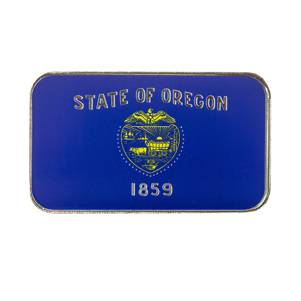 Oregon State Flag 1 oz Silver Color Bar