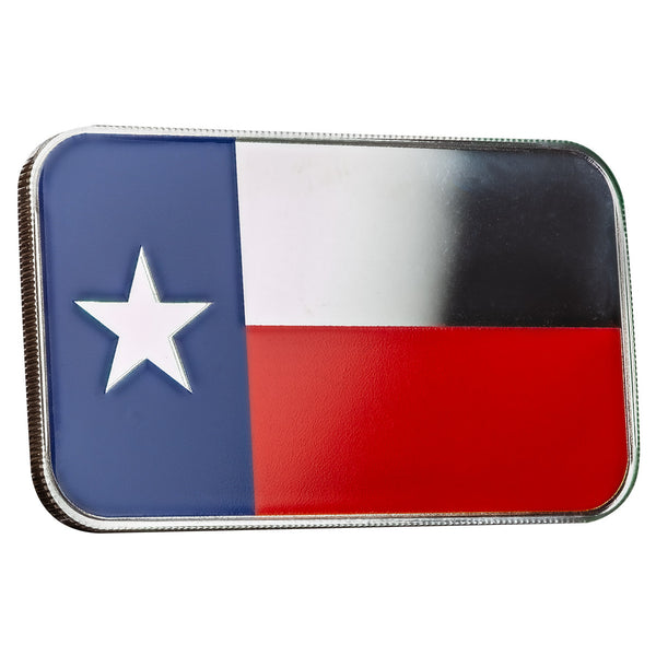 Texas State Flag 1 oz Silver Color Bar