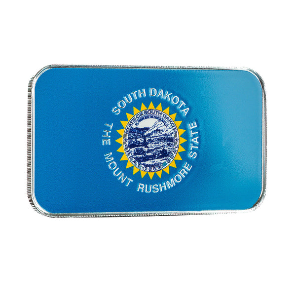South Dakota State Flag 1 oz Silver Color Bar