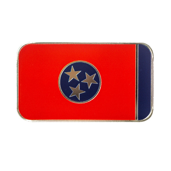 Tennessee State Flag 1 oz Silver Color Bar