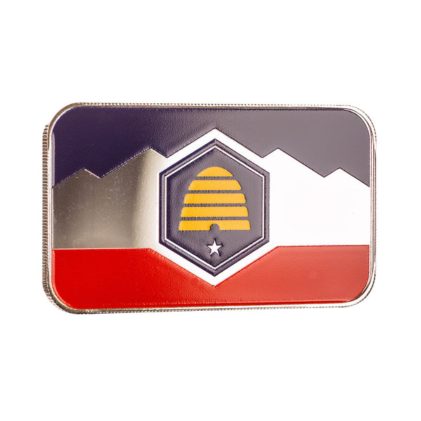 Utah State Flag 1 oz Silver Color Bar