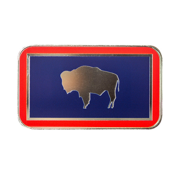 Wyoming State Flag 1 oz Silver Color Bar