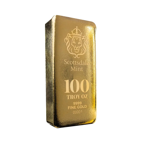Scottsdale Gold Cast Bar 100 oz Gold Cast Bar