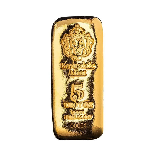 Scottsdale Gold Cast Bar 5 oz Gold Cast Bar