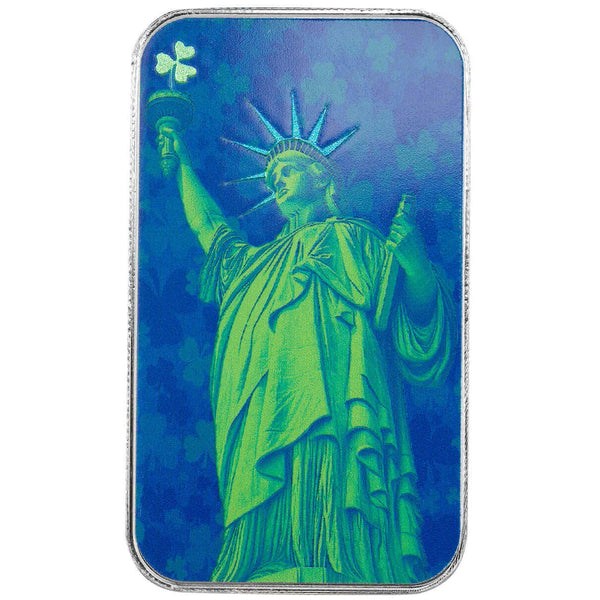 Liberty's Lucky Torch 1 oz Silver Colorized Bar