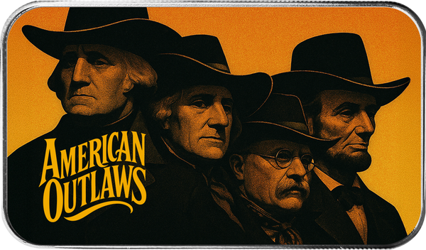 Americana | American Outlaws 1 oz Silver Colorized Bar