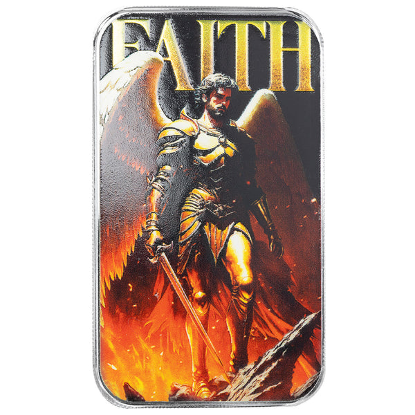 Easter | Archangel Michael “Faith” 1 oz Silver Colorized Bar