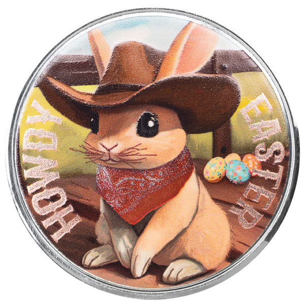 Easter | Western Hops 1 oz Silver Colorized Round