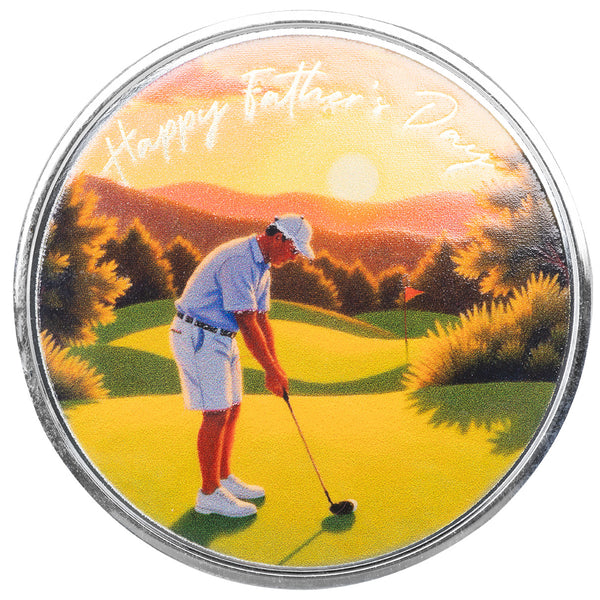 Father’s Day | Tee Time with Dad 1 oz Silver Colorized Round