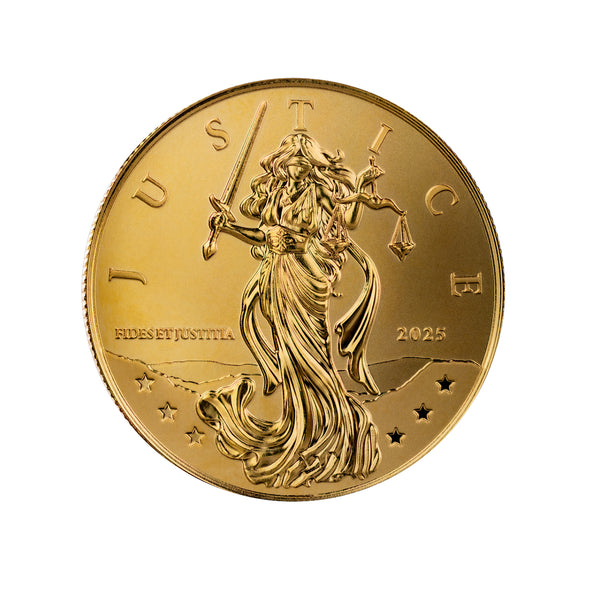 2025 Niue Lady Justice 1 /10th oz Gold Coin