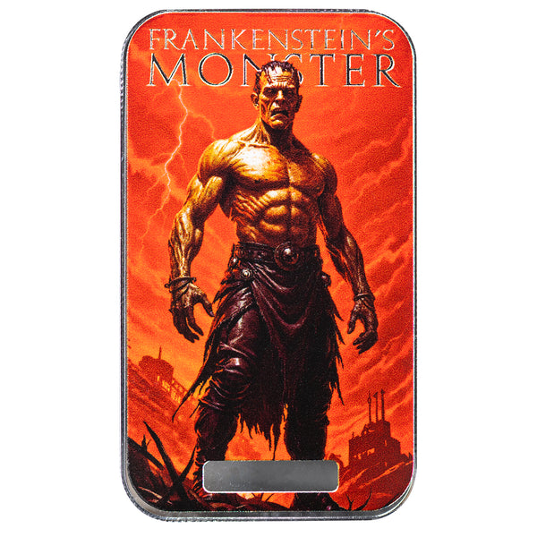 2025 Monster Collection | Frankenstein's Monster 1 oz Silver Serialized Colorized Bar