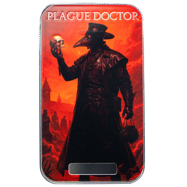 2025 Monster Collection | Plague Doctor 1 oz Silver Serialized Colorized Bar