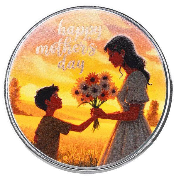 Mother’s Day | Hand Picked Flowers 1 oz Silver Colorized Round