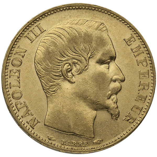 20 FRANC FRENCH GOLD COIN NAPOLEON III - Obverse